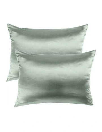 Mulberry Silk Pillowcase Twin Pack with Gift Box (51x76cm) in Sage