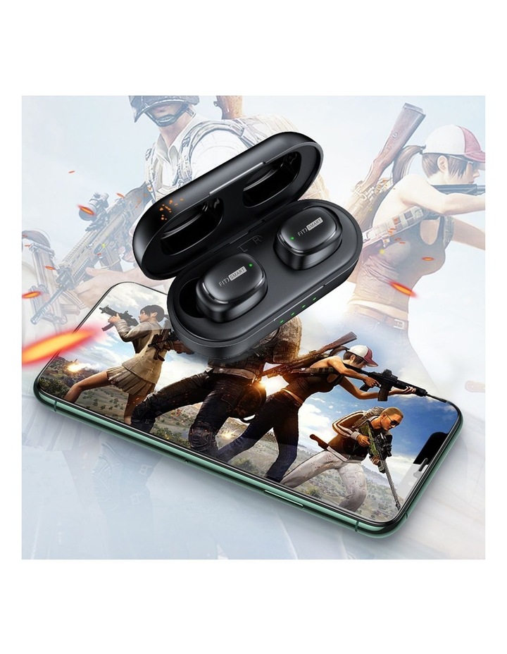 Fit Smart Wireless Ear Buds With Charging Case In Black MYER