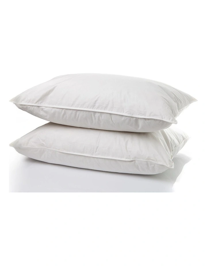 1800GSM Duck Feather Down Topper and 1000GSM 2 Duck Pillows Set in White image 4