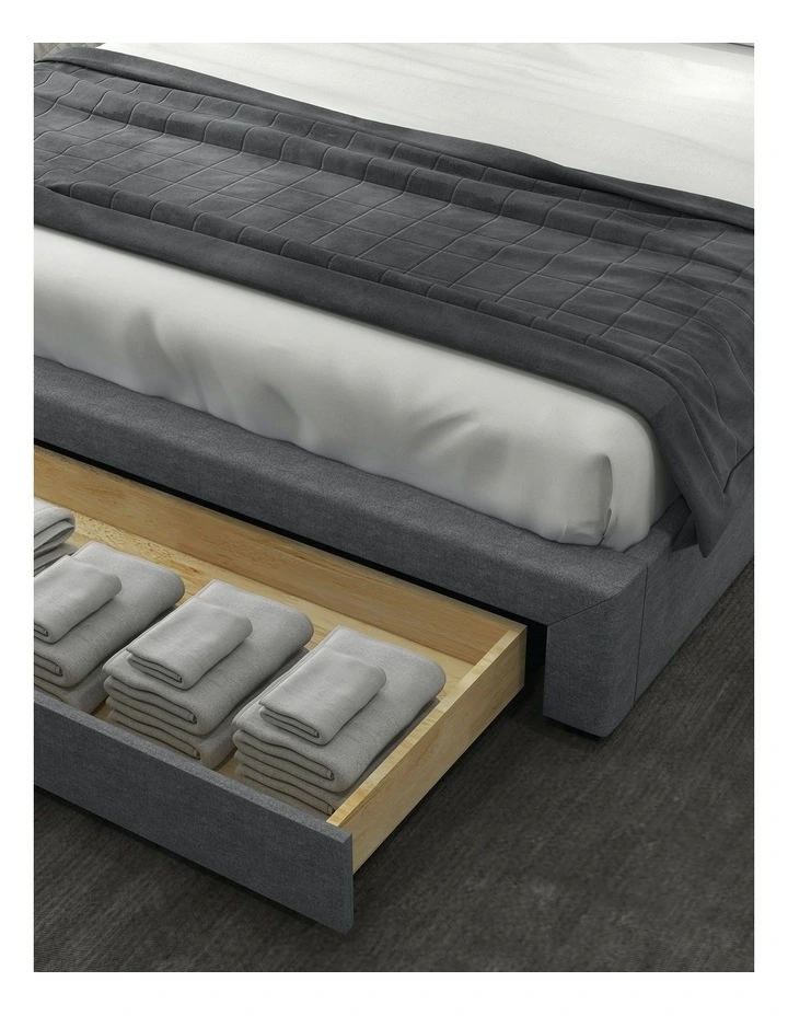 Palermo Bed Base with Drawers in Grey image 5