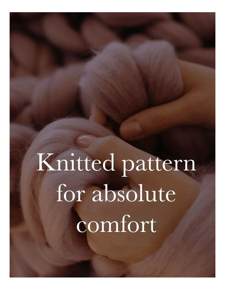 Chunky Hand Knit Thick Weighted Blanket Plush 6.3KG 203x153cm in Charcoal image 7
