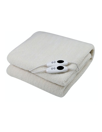 Breville BodyZone Antibacterial Fitted Electric Blanket In White | MYER