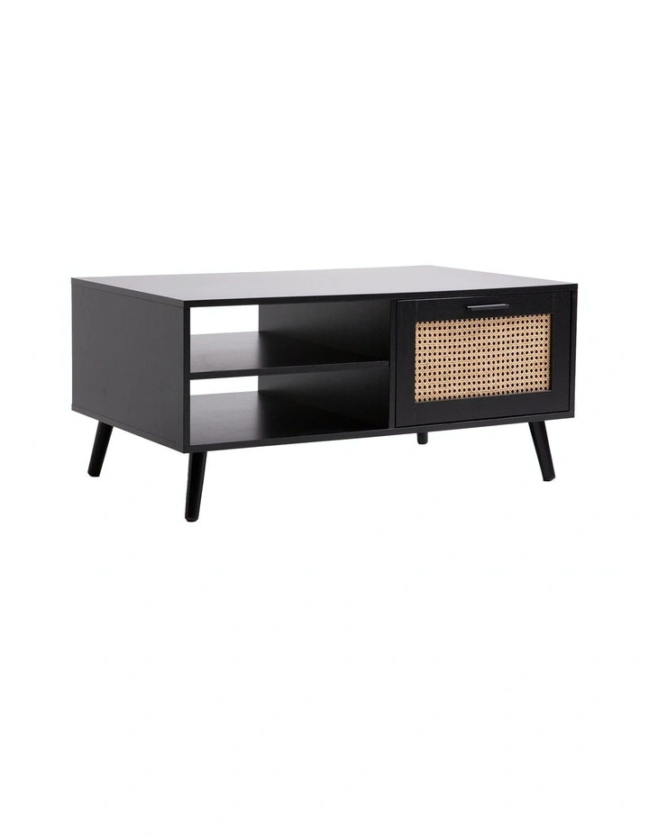 Casa Decor Rattan Coffee Table in Wooden Black image 6