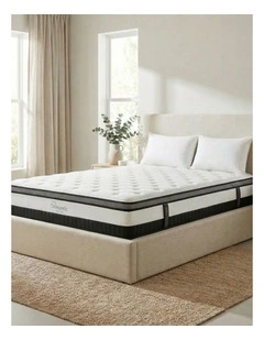 Euro Top Mattress Medium Firm Hybrid Design in White