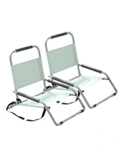 Folding Beach Chair 2 Pack in Green