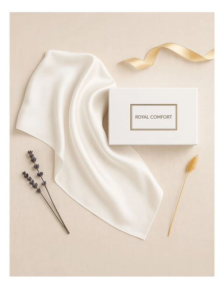 Pure Silk Pillowcase Single Pack with Gift Box in White image 5