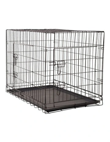 Foldable Metal Pet Crate 42inch in Black