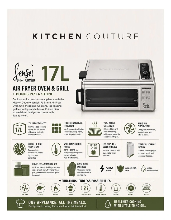 9-In-1 Sensei Flip Air Fryer Oven Grill XL image 3