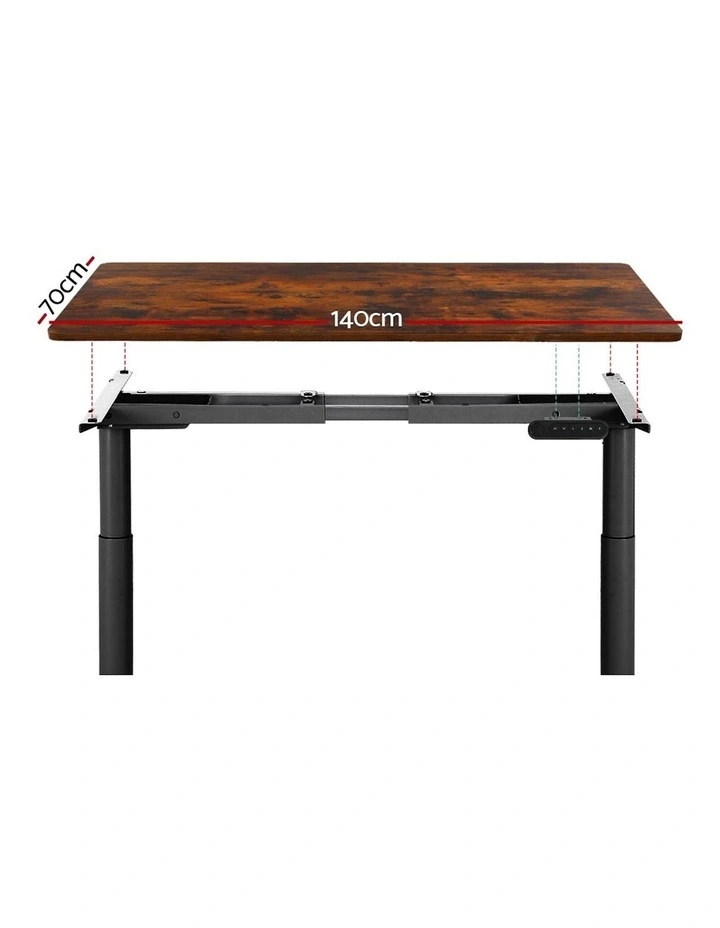 Standing Desk in Brown/Black image 2