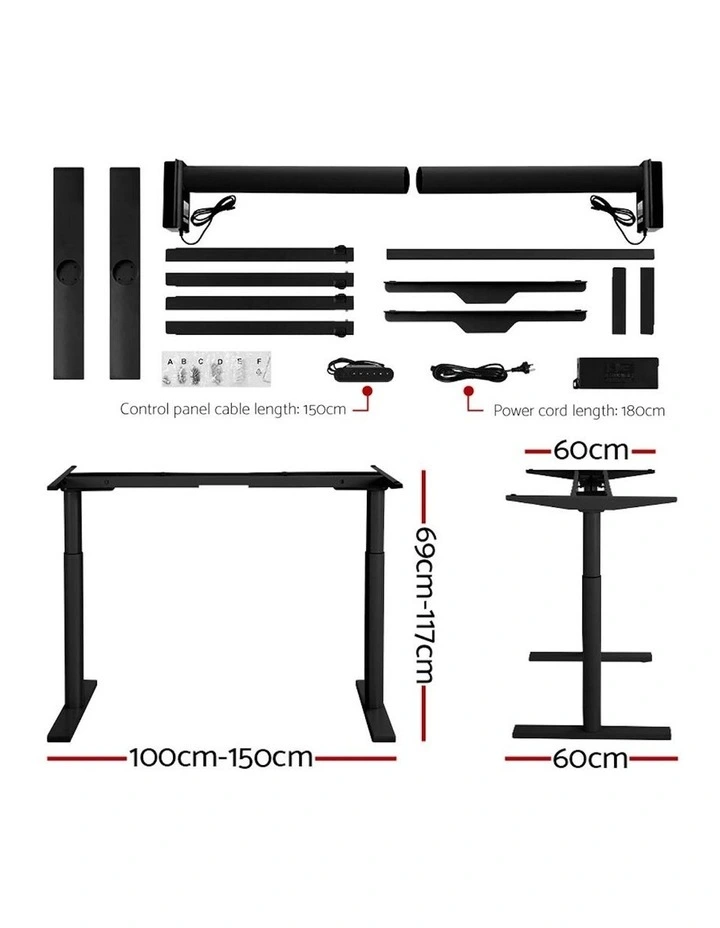 Standing Desk in Brown/Black image 4