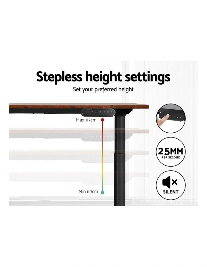 Standing Desk in Brown/Black image 5