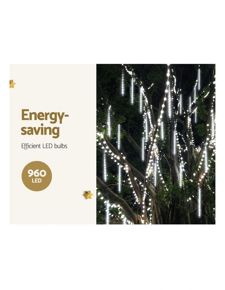 Christmas Shower Lights 12m 960 LED Falling Metor image 5