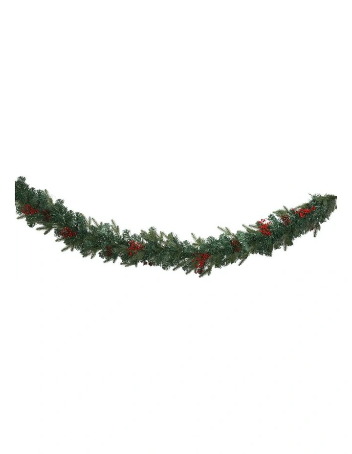 Christmas Garland with Ornament Lights Decor 2.4m image 2