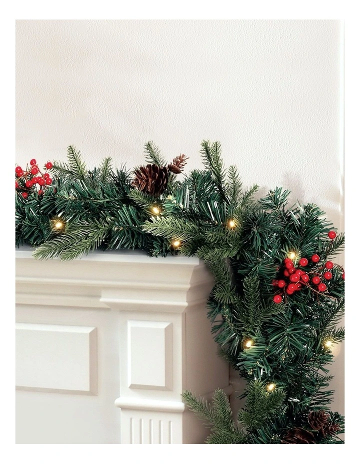 Christmas Garland with Ornament Lights Decor 2.4m image 4