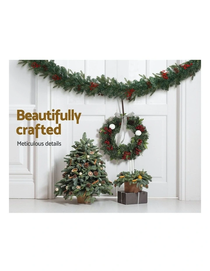 Christmas Garland with Ornament Lights Decor 2.4m image 6