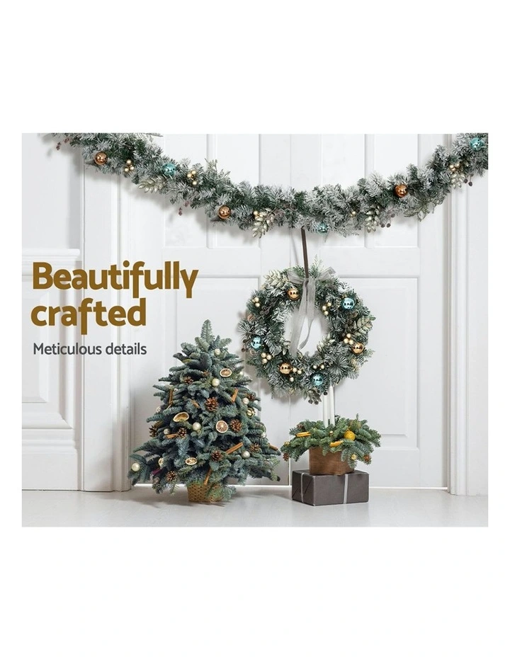 Pre-Lit Christmas Garland with Decor 2.7m image 6