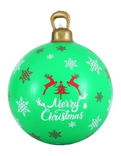Christmas Inflatable Ball Bauble 60cm Outdoor Decoration in Green