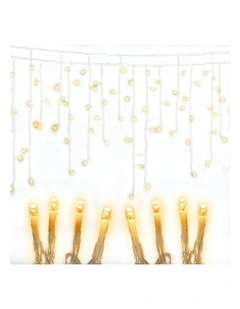 Solar Christmas Icicle String Lights 12.5M in Warm White