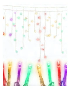 800 LED Christmas Icicle Lights 20M in Multi-coloured
