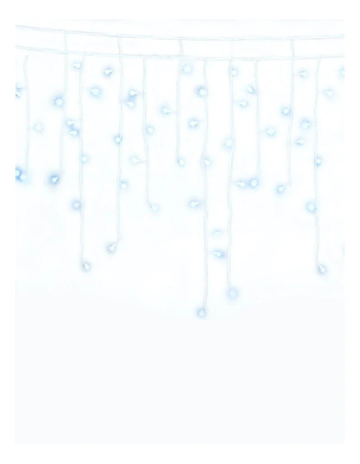 800 LED Christmas Icicle Lights 20M in Blue White Decor image 2