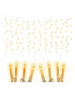 600 LED Christmas Curtain Lights 6X3m in Warm White