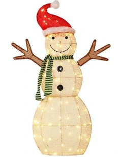 80 LED Christmas Lights Snowman Decoration 97cm