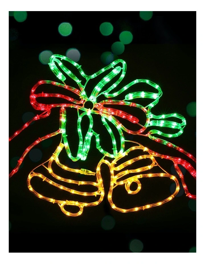 216 LED Christmas Decorations Lights Bells 76cm image 4