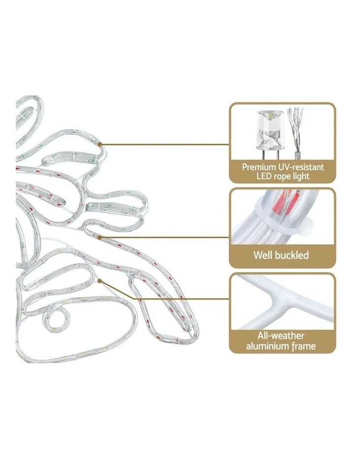 216 LED Christmas Decorations Lights Bells 76cm image 5