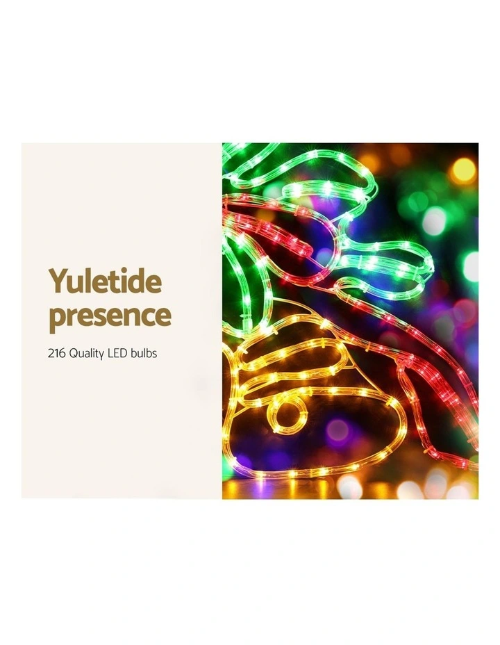 216 LED Christmas Decorations Lights Bells 76cm image 6