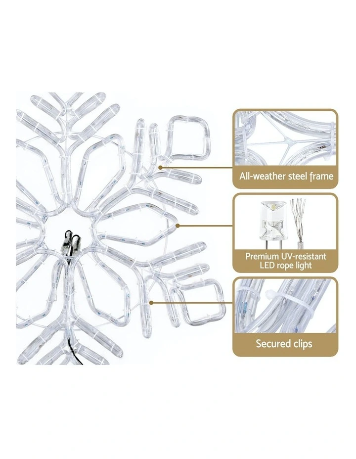 304 LED Christmas Lights Snow Decorations 82cm image 6