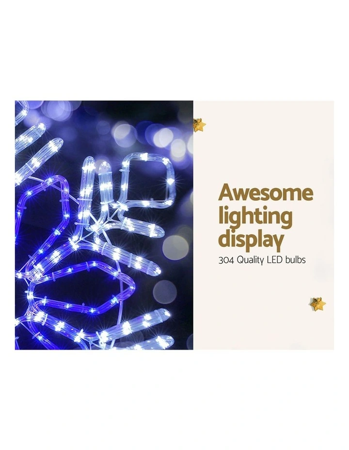 304 LED Christmas Lights Snow Decorations 82cm image 7