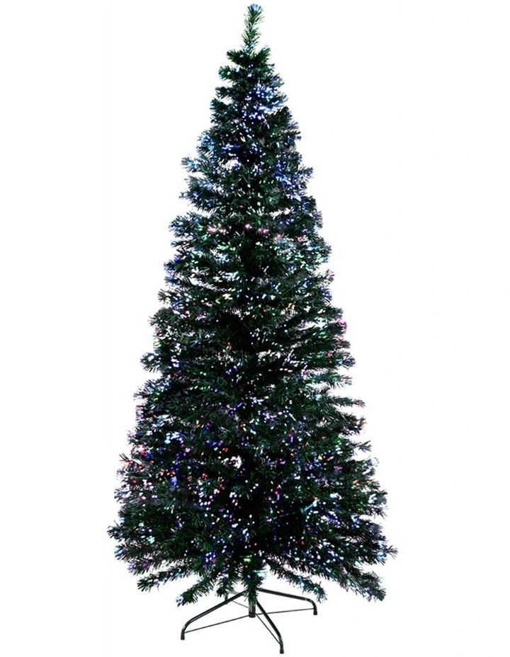 Jingle Jollys Christmas Tree 1.8M LED Xmas trees Fibre Optic in Multi image 1