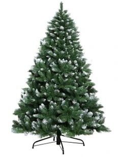 Jingle Jollys Christmas Tree 1.8M Snowy Green 650 Tips