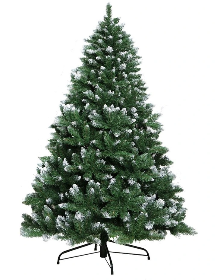 Jingle Jollys Christmas Tree 1.8M Snowy Green 650 Tips image 1