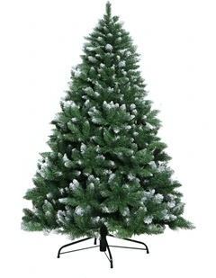 Jingle Jollys Christmas Tree 2.4M Snowy 1225 Tips