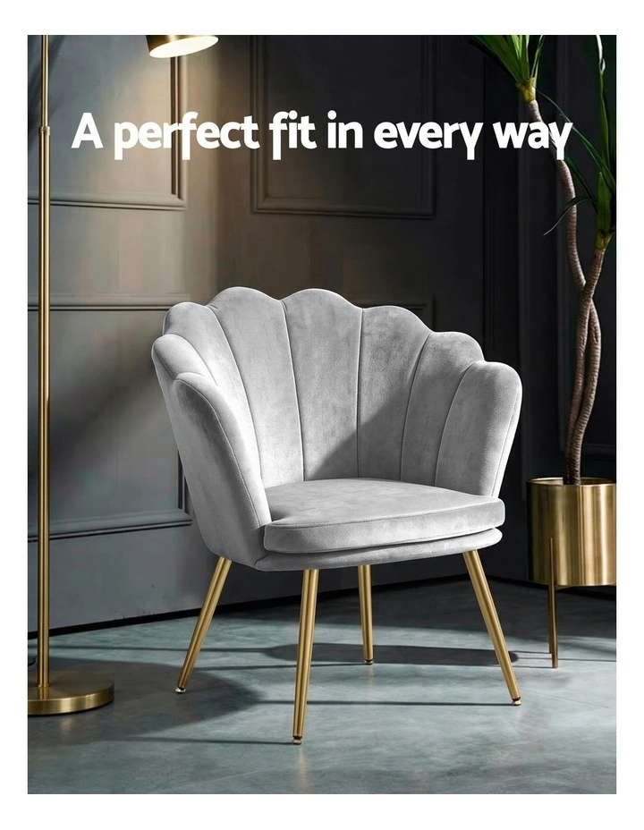Armchair Velvet in Grey Callista image 6