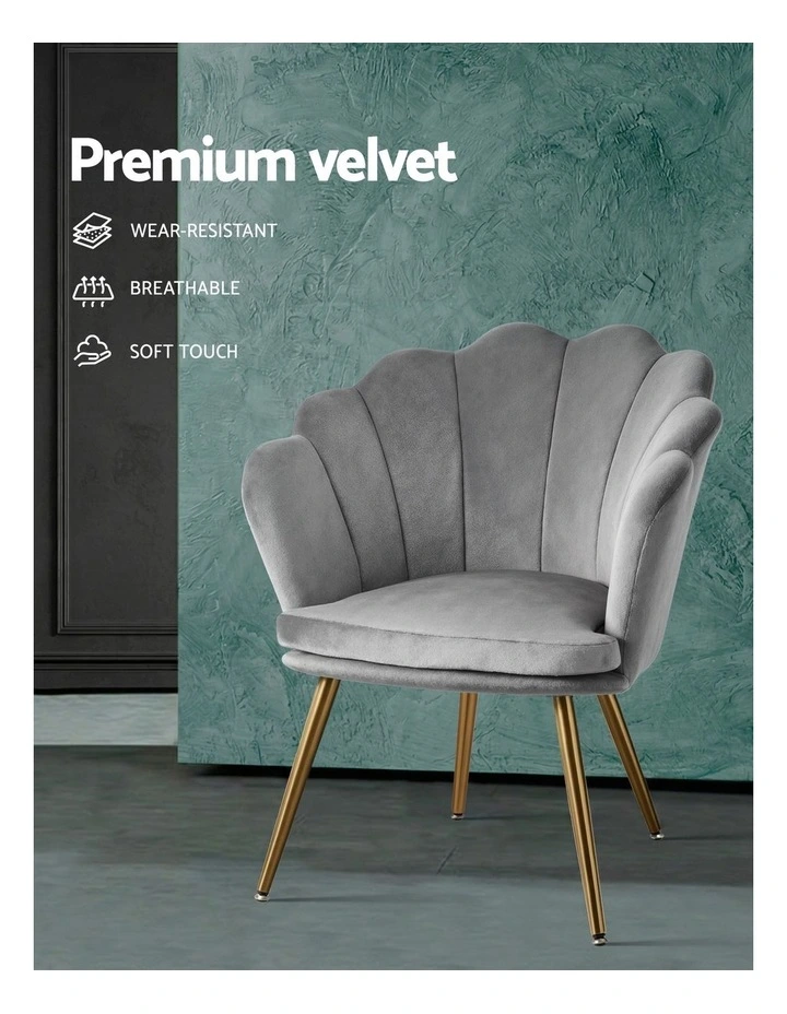 Armchair Velvet in Grey Callista image 7