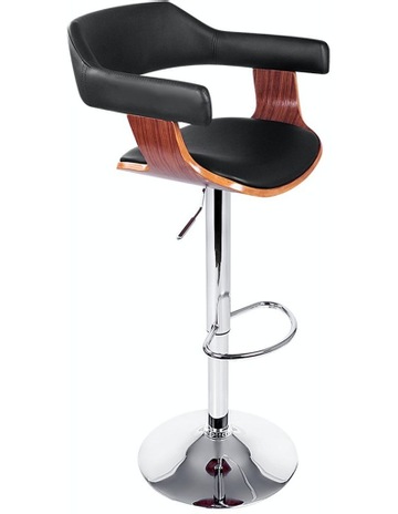 Leather Bar Stools in Black