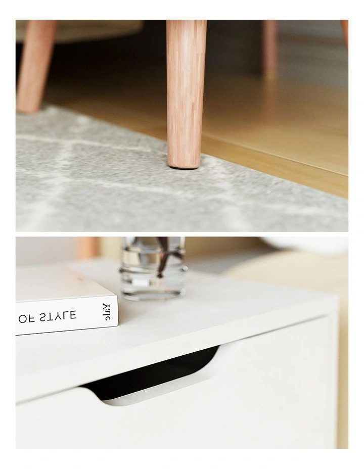 2 Drawers Boden Bedside Table in White image 7