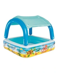 Inflatable Swimming with Canopy Play Pools 265L in Blue