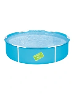 Above Ground Round Steel Frame Inflatable Swimming Pool 580L 152x38cm in Blue