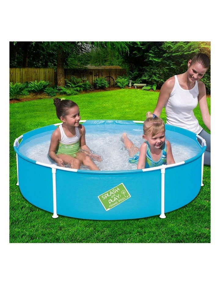 Above Ground Round Steel Frame Inflatable Swimming Pool 580L 152x38cm in Blue image 2