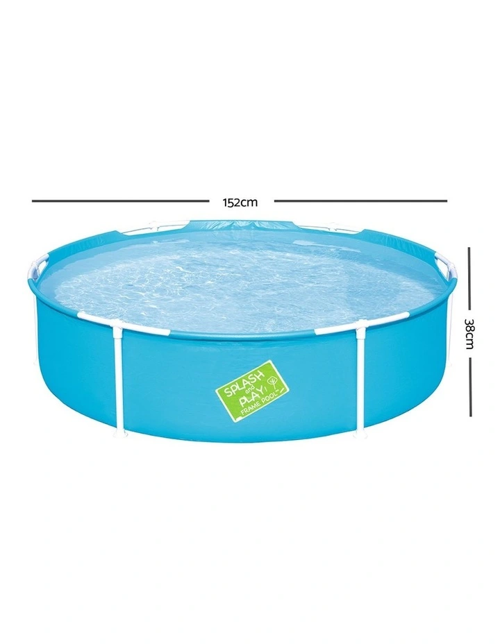 Above Ground Round Steel Frame Inflatable Swimming Pool 580L 152x38cm in Blue image 3