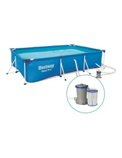 Steel Frame Above Ground Rectangular Swimming Pool Filter Pump