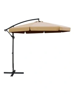 Cantilever Garden Beach Patio Outdoor Umbrella 3m in Beige