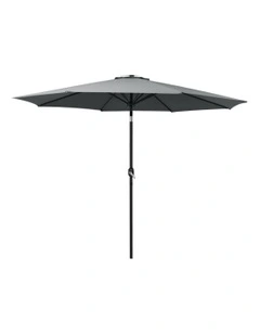 Beach Pole Garden Patio Tilt Outdoor Umbrella 3m in Charcoal