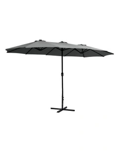 Beach Pole Garden Tilt Outdoor Umbrella 4.57m in Charcoal