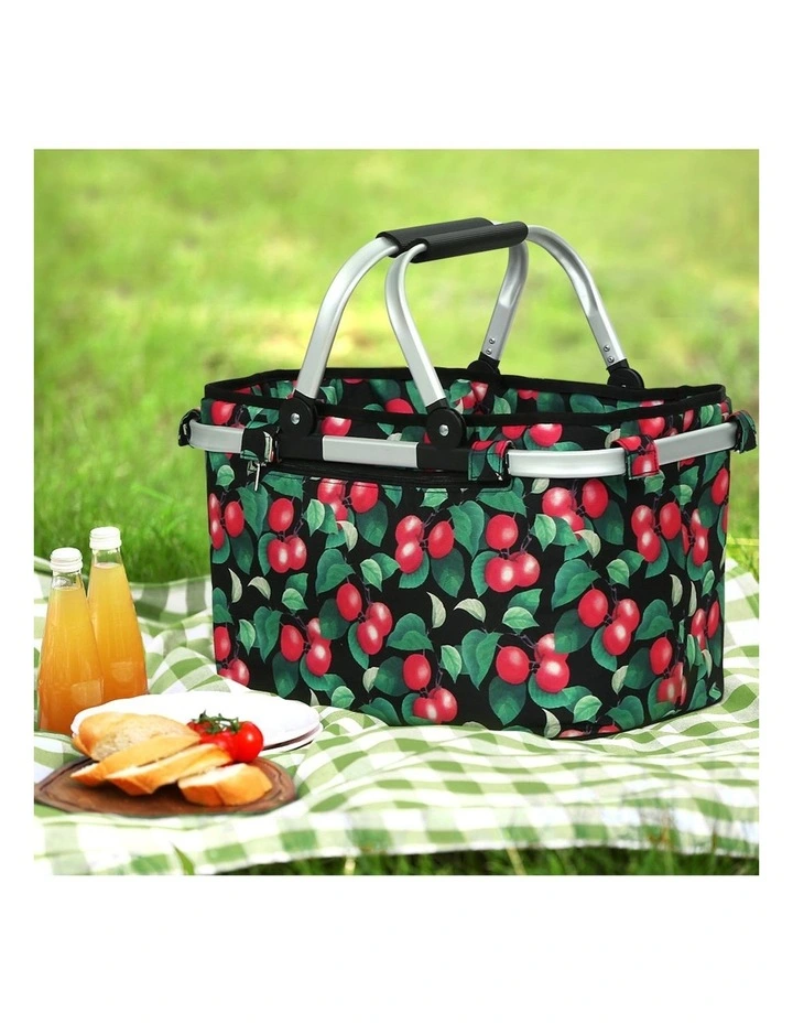 Alfresco Hamper Food Storage Insulated Picnic Basket in Multi MYER