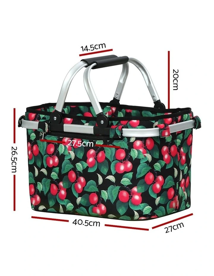 Alfresco Hamper Food Storage Insulated Picnic Basket in Multi MYER