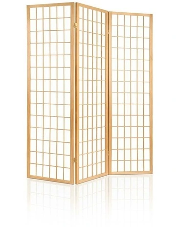 3 Panel Room Divider Screen 131x179cm in Natural